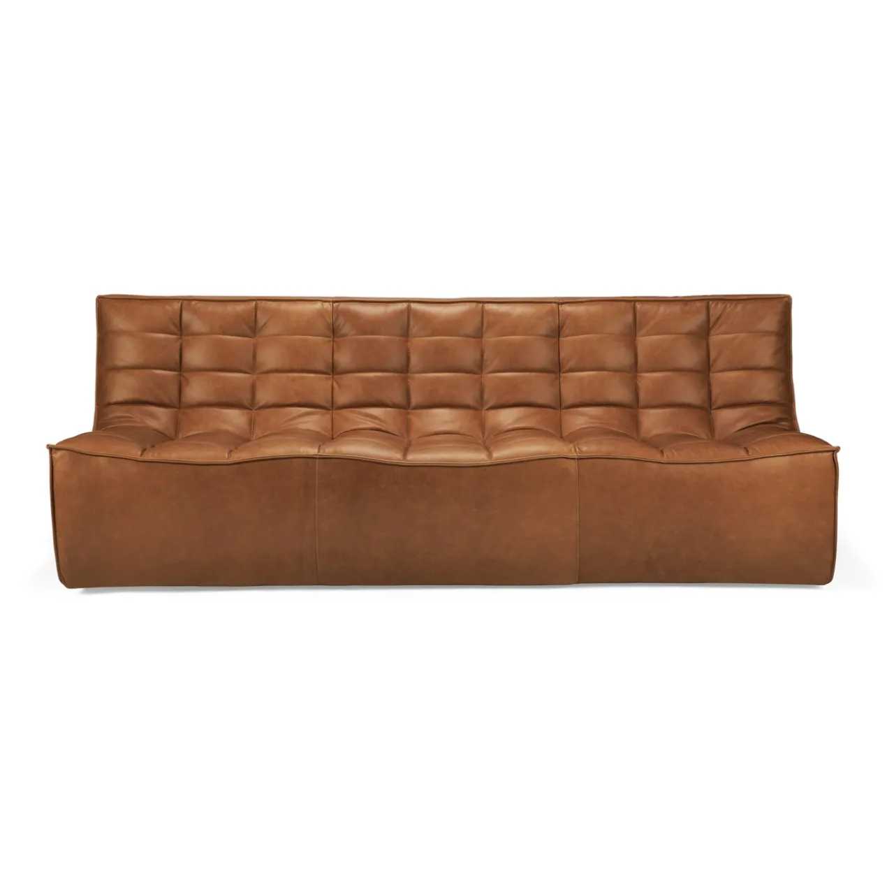 Modulaire bank N701 old saddle set 2+3 seat, 90° rechte hoek
