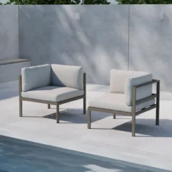 Modulaire loungeset hoekelement Glen taupe