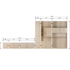 Modulair onderkast 77 cm eiken naturel mat [fsc]