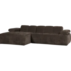 Mojo chaise longue bank links ribstof bruin