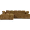 Mojo chaise longue bank links ribstof honinggeel