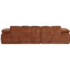 Mojo chaise longue bank links ribstof roestbruin