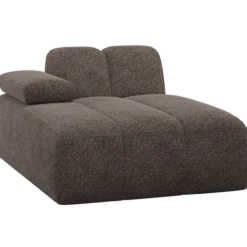 Mojo chaise longue element links wollig bruin