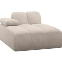 Mojo chaise longue element links ribstof ecru