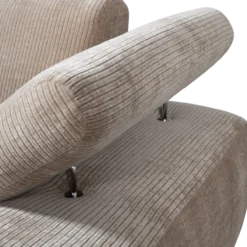 Mojo chaise longue element rechts ribstof donkerzand