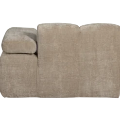 Mojo chaise longue element rechts ribstof donkerzand