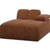 Mojo chaise longue element rechts wollig roestbruin