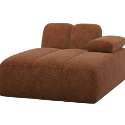 Mojo chaise longue element rechts wollig roestbruin