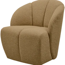 Mojo draaifauteuil boucle geel/bruin melange