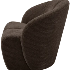 Mojo draaifauteuil ribstof bruin