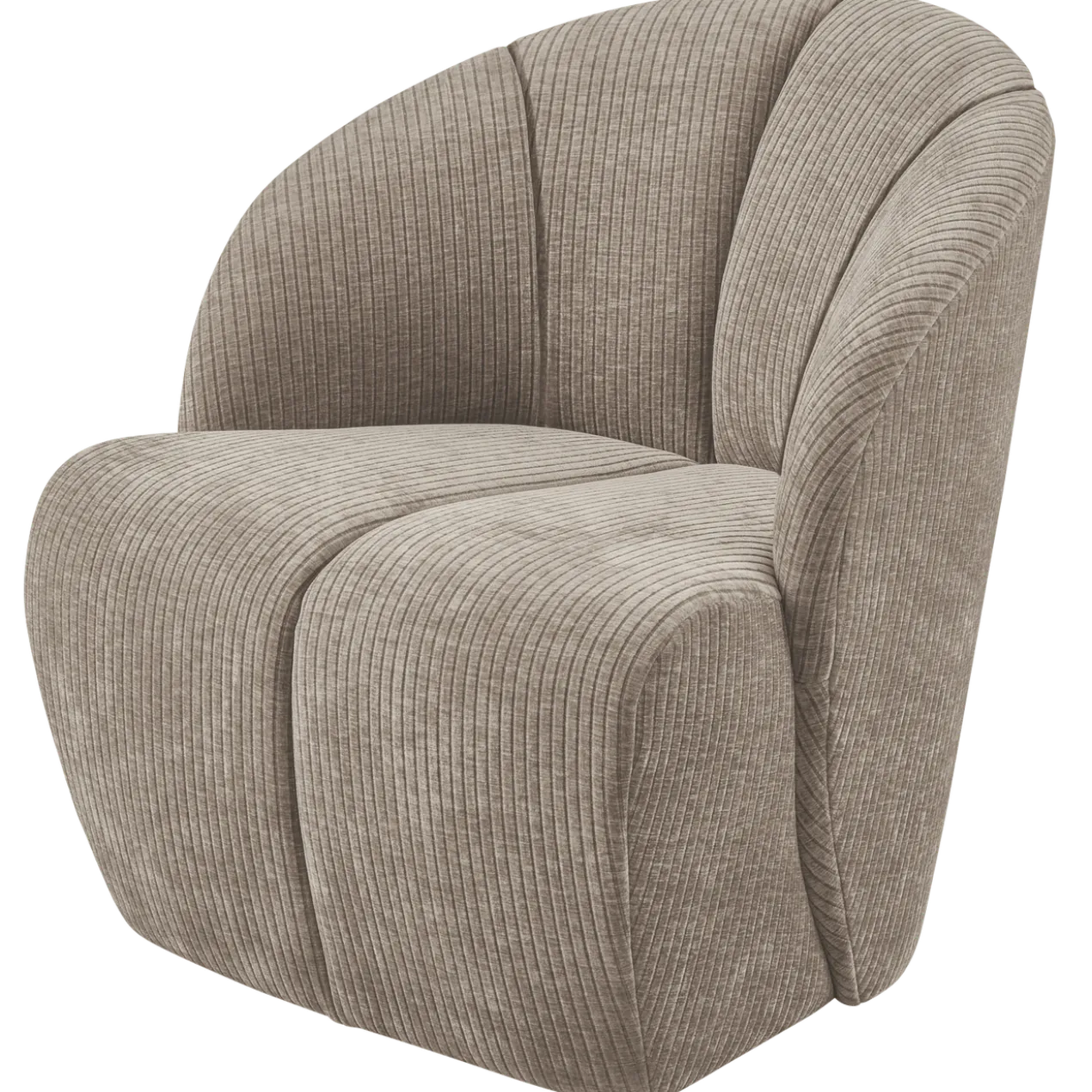 Mojo draaifauteuil ribstof donkerzand