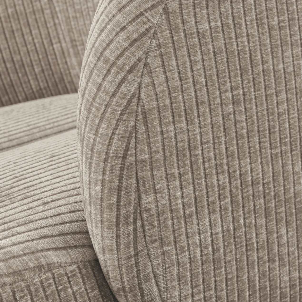 Mojo draaifauteuil ribstof donkerzand