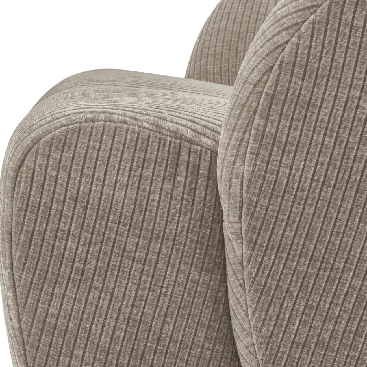 Mojo draaifauteuil ribstof donkerzand