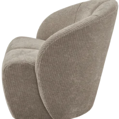 Mojo draaifauteuil ribstof donkerzand