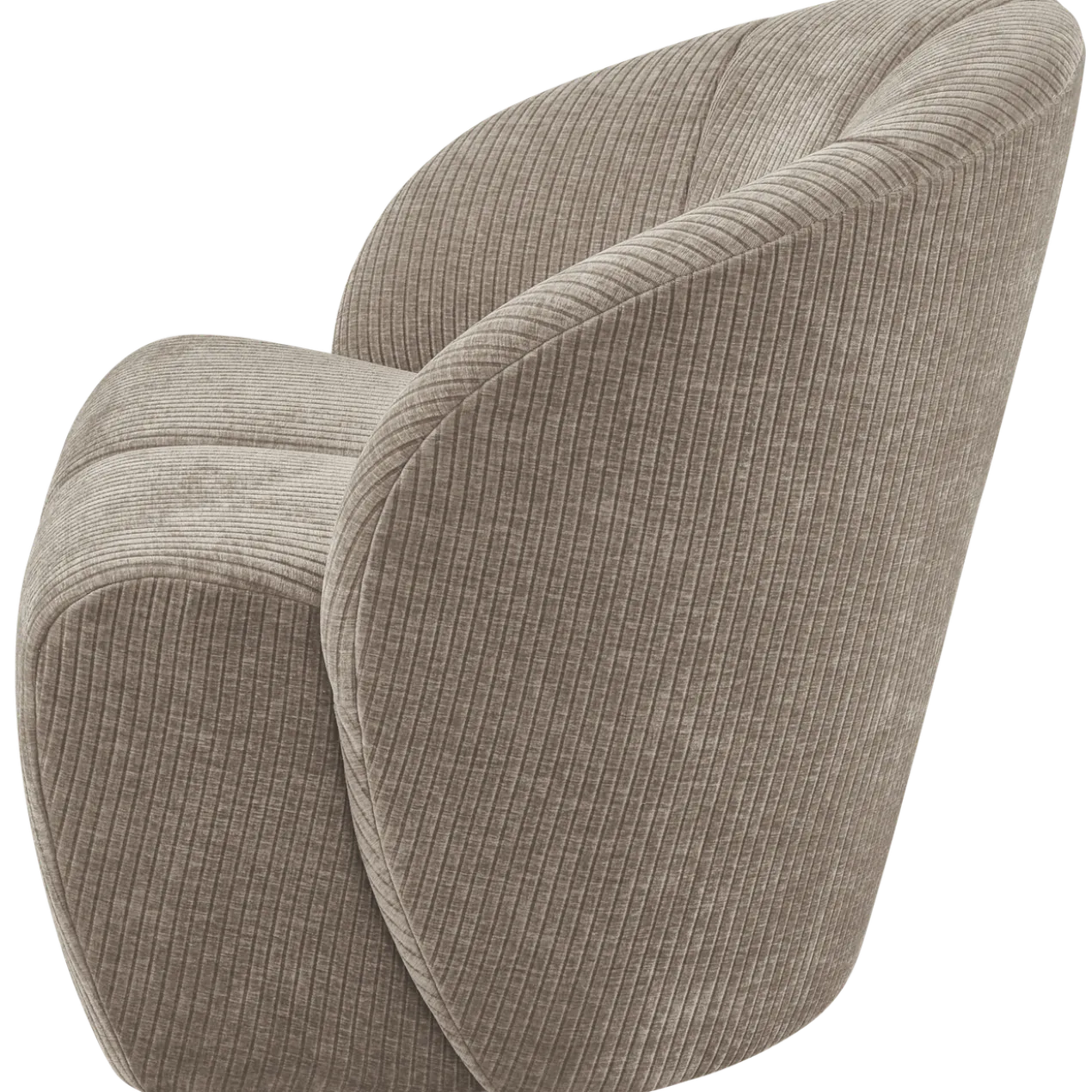 Mojo draaifauteuil ribstof donkerzand