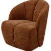 Mojo draaifauteuil ribstof roestbruin