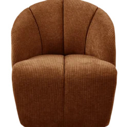 Mojo draaifauteuil ribstof roestbruin