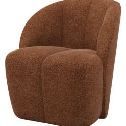 Mojo draaifauteuil wollig roestbruin