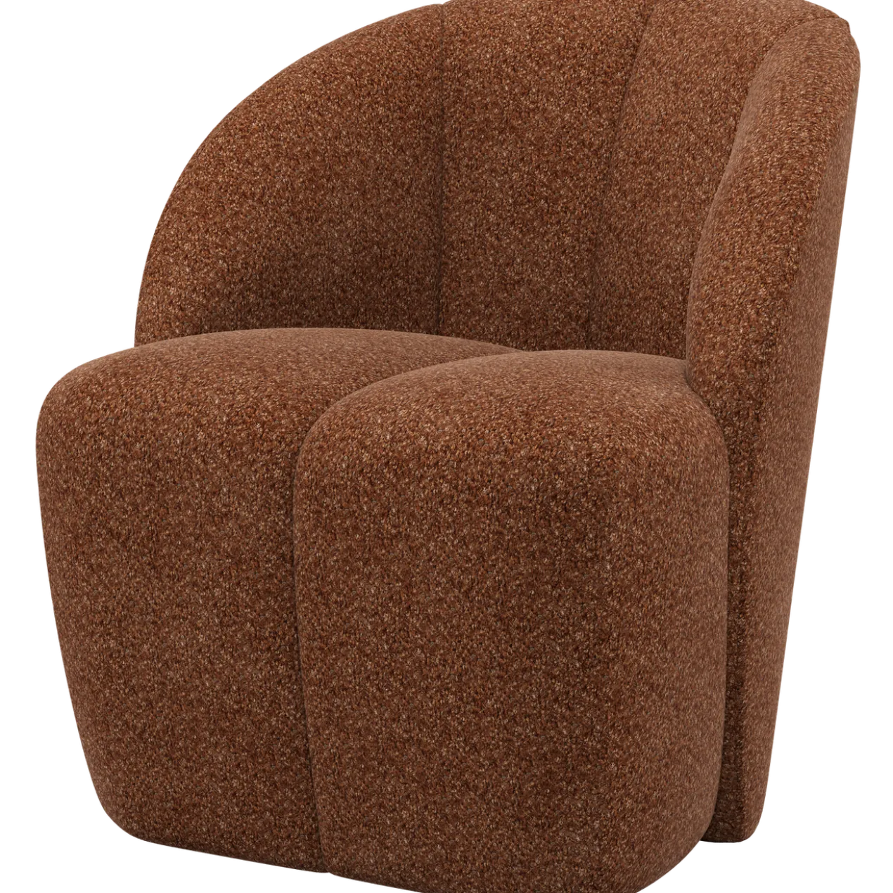 Mojo draaifauteuil wollig roestbruin