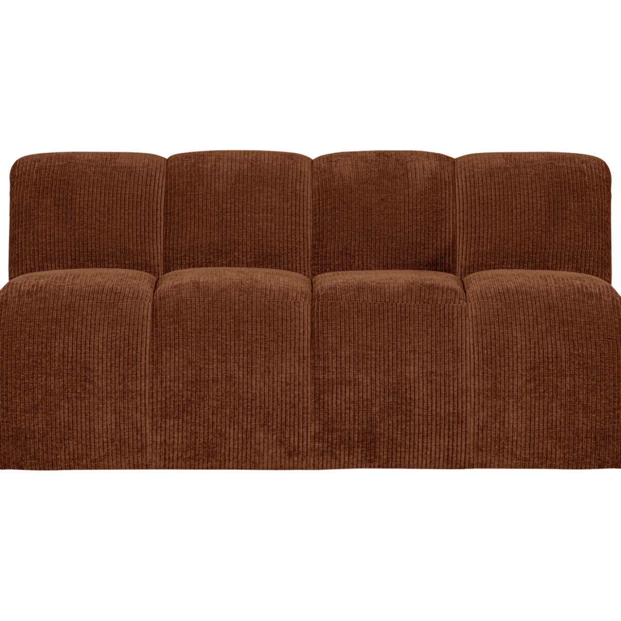 Mojo eetbank 164 cm met rugleuning ribstof roestbruin