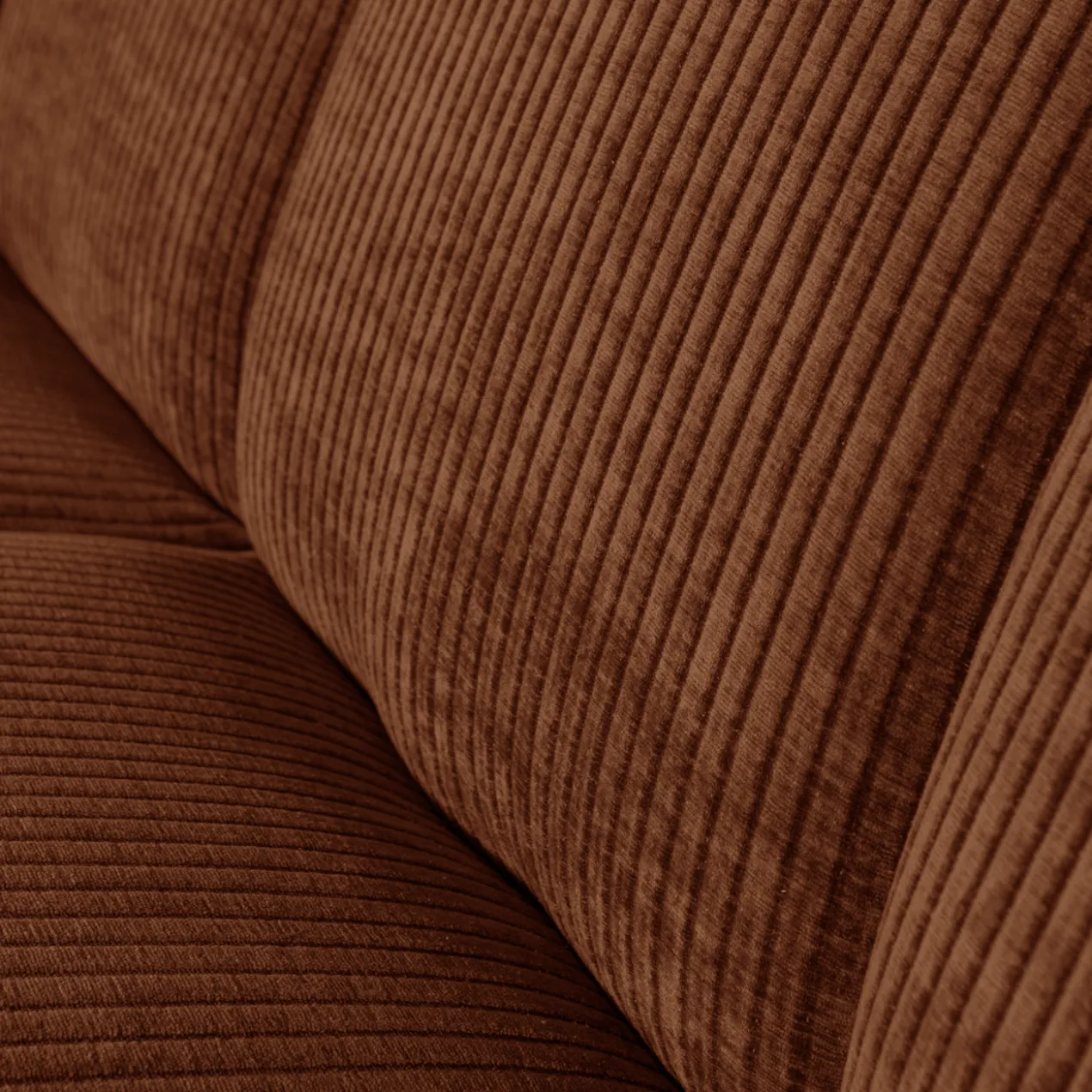 Mojo eetbank 164 cm met rugleuning ribstof roestbruin
