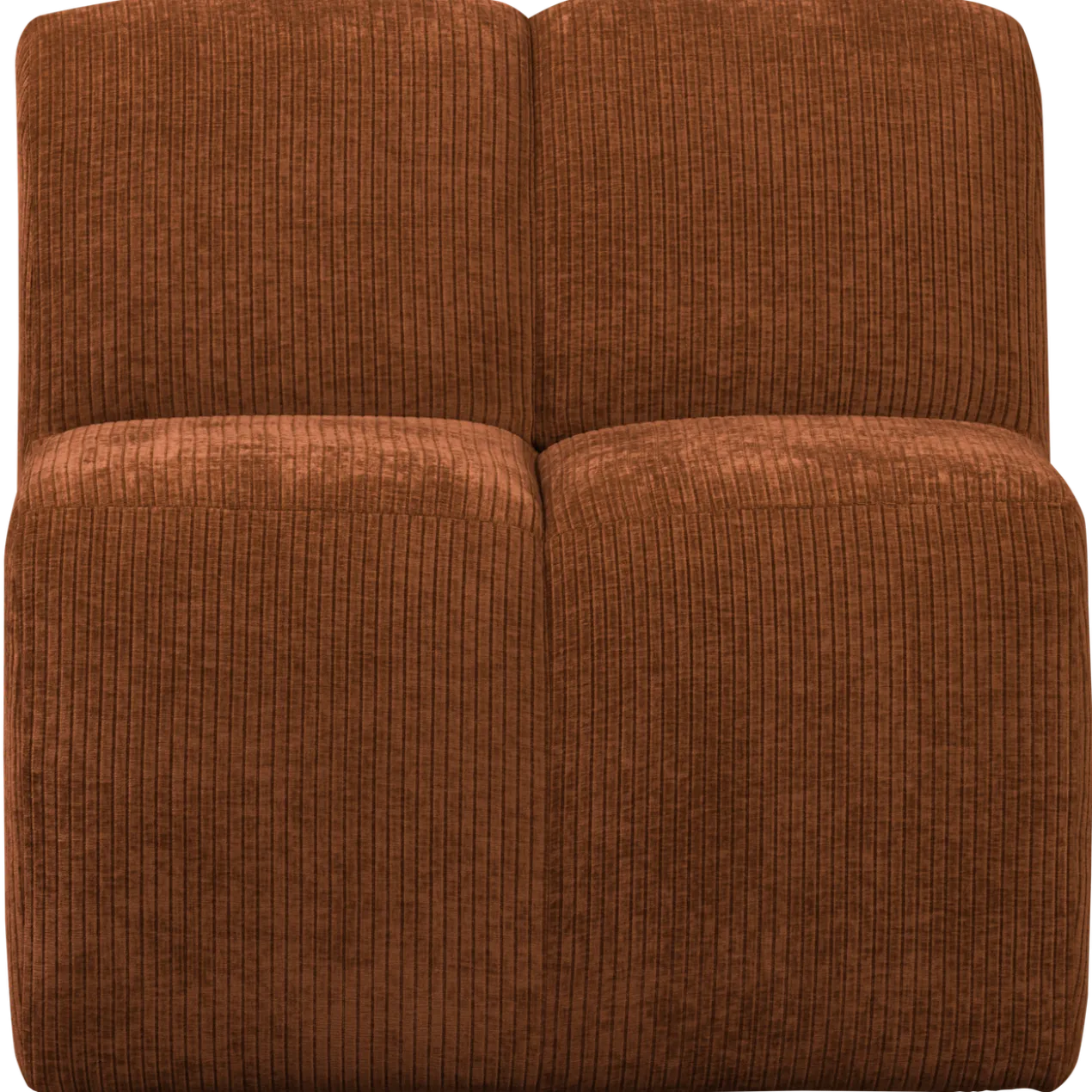 Mojo eetbank 84 cm met rugleuning ribstof roestbruin