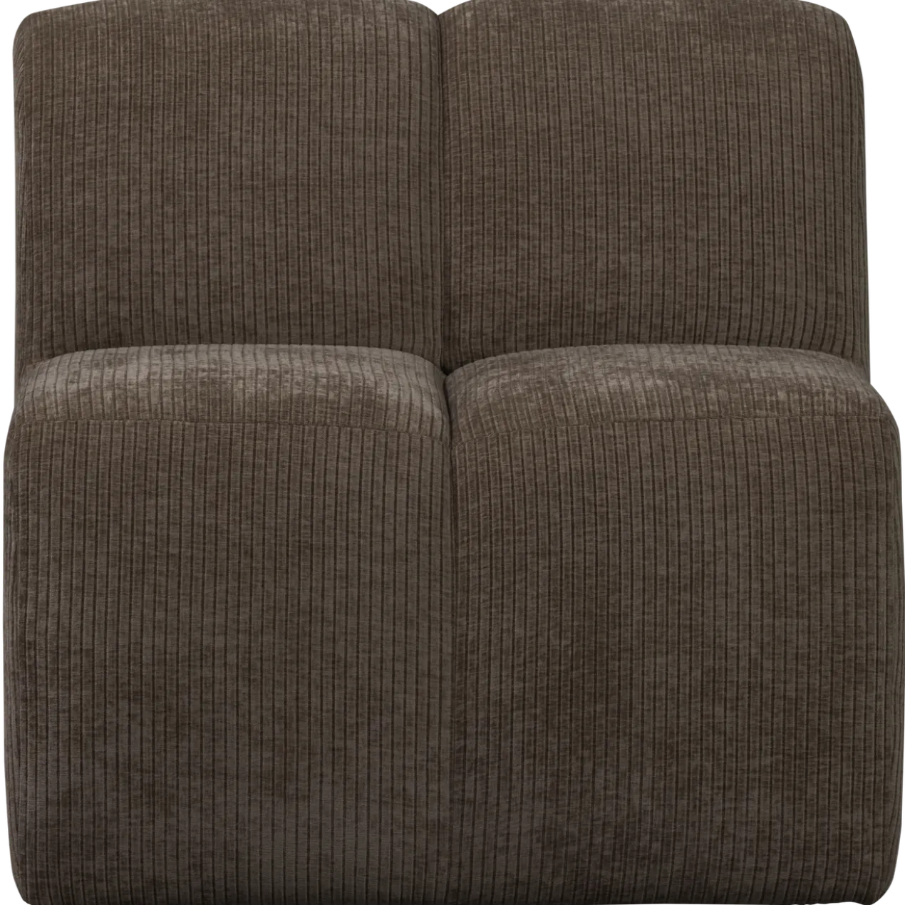 Mojo eetbank 84 cm met rugleuning ribstof bruin