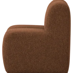 Mojo eetbank 84cm met rugleuning boucle roestbruin melange