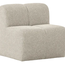 Mojo eetbank 84 cm met rugleuning boucle beige melange