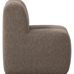 Mojo eetbank 84 cm met rugleuning boucle bruin melange