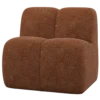 Mojo eetbank 84 cm met rugleuning wollig roestbruin