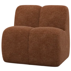 Mojo eetbank 84 cm met rugleuning wollig roestbruin