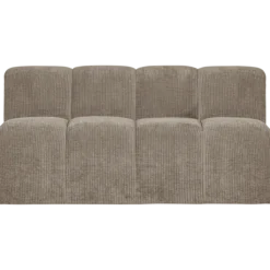 Mojo eetbank 164 cm met rugleuning ribstof donkerzand