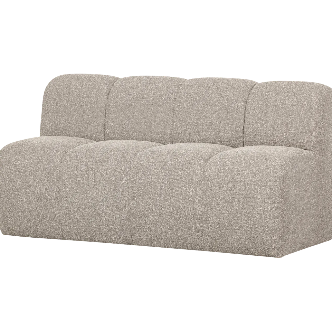 Mojo eetbank 164 cm met rugleuning boucle beige melange