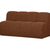Mojo eetbank 164 cm met rugleuning boucle roestbruin mel