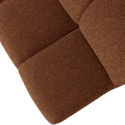 Mojo eetbank 164 cm met rugleuning boucle roestbruin mel