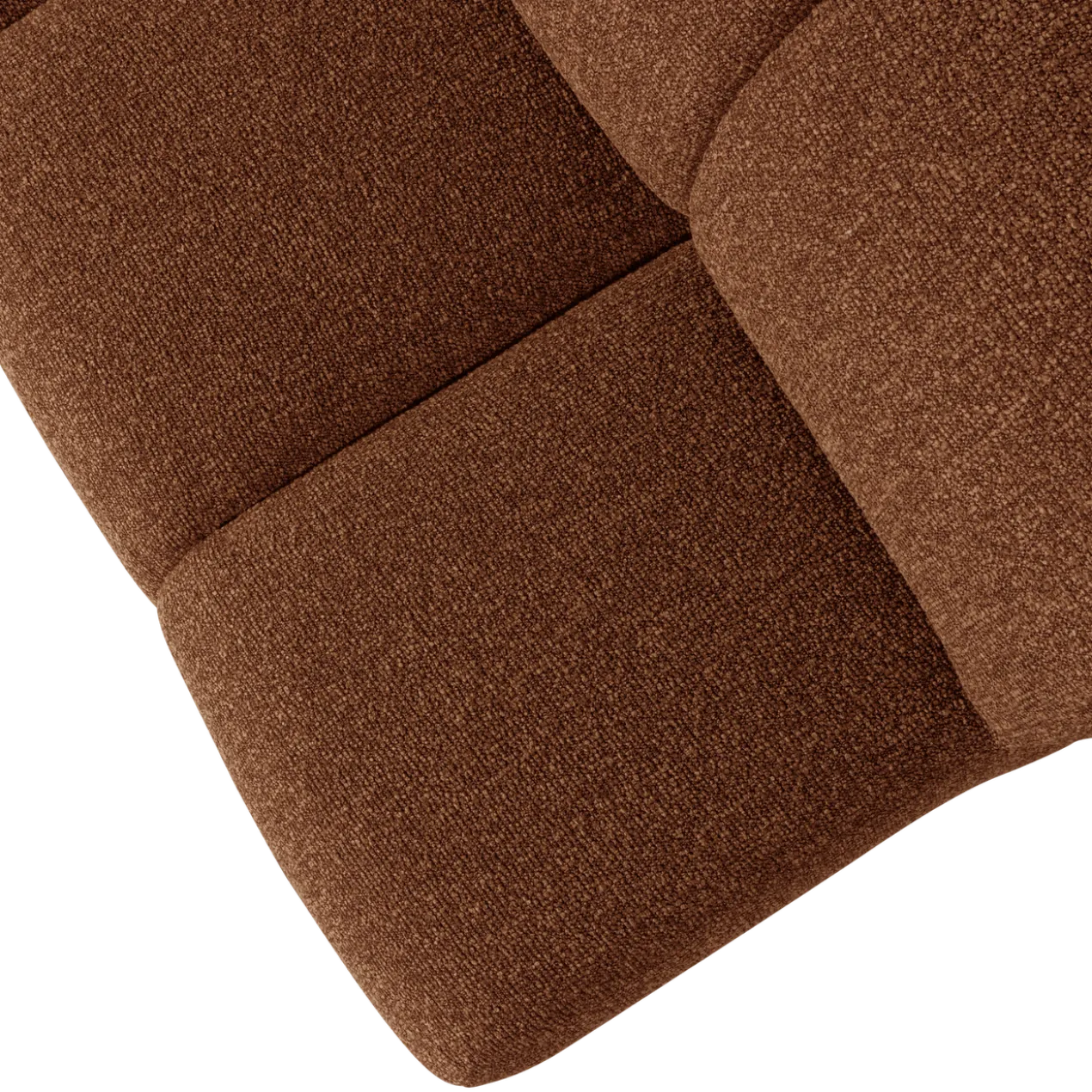 Mojo eetbank 164 cm met rugleuning boucle roestbruin mel