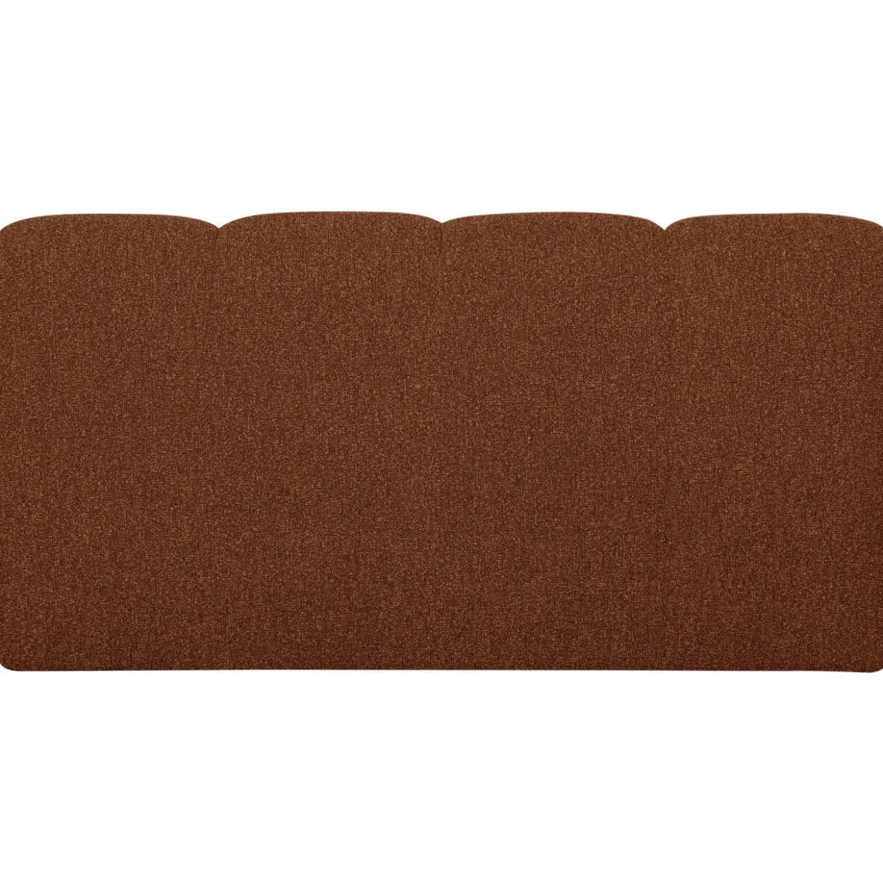 Mojo eetbank 164 cm met rugleuning boucle roestbruin mel