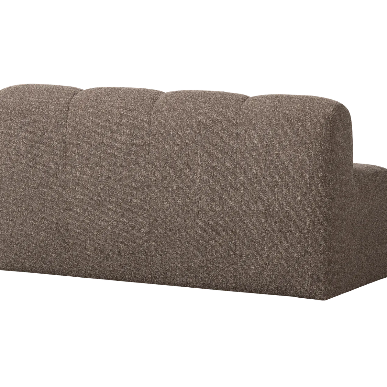 Mojo eetbank 164 cm met rugleuning boucle bruin melange