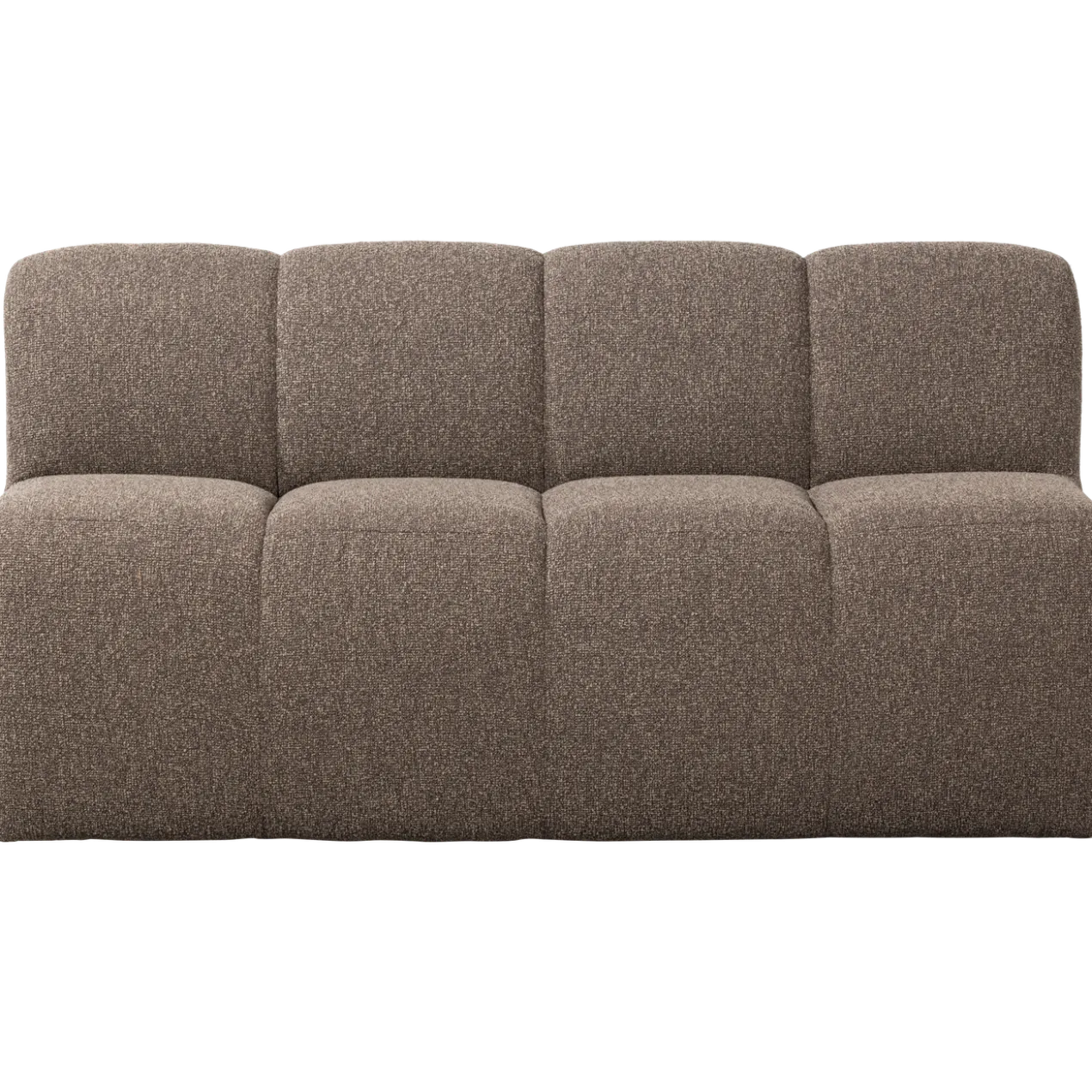 Mojo eetbank 164 cm met rugleuning boucle bruin melange