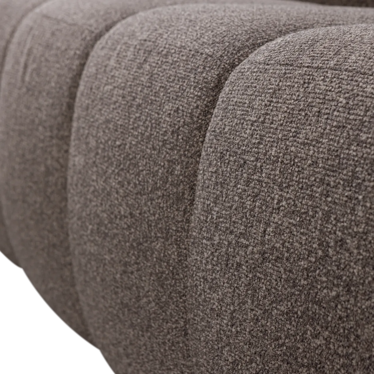Mojo eetbank 164 cm met rugleuning boucle bruin melange