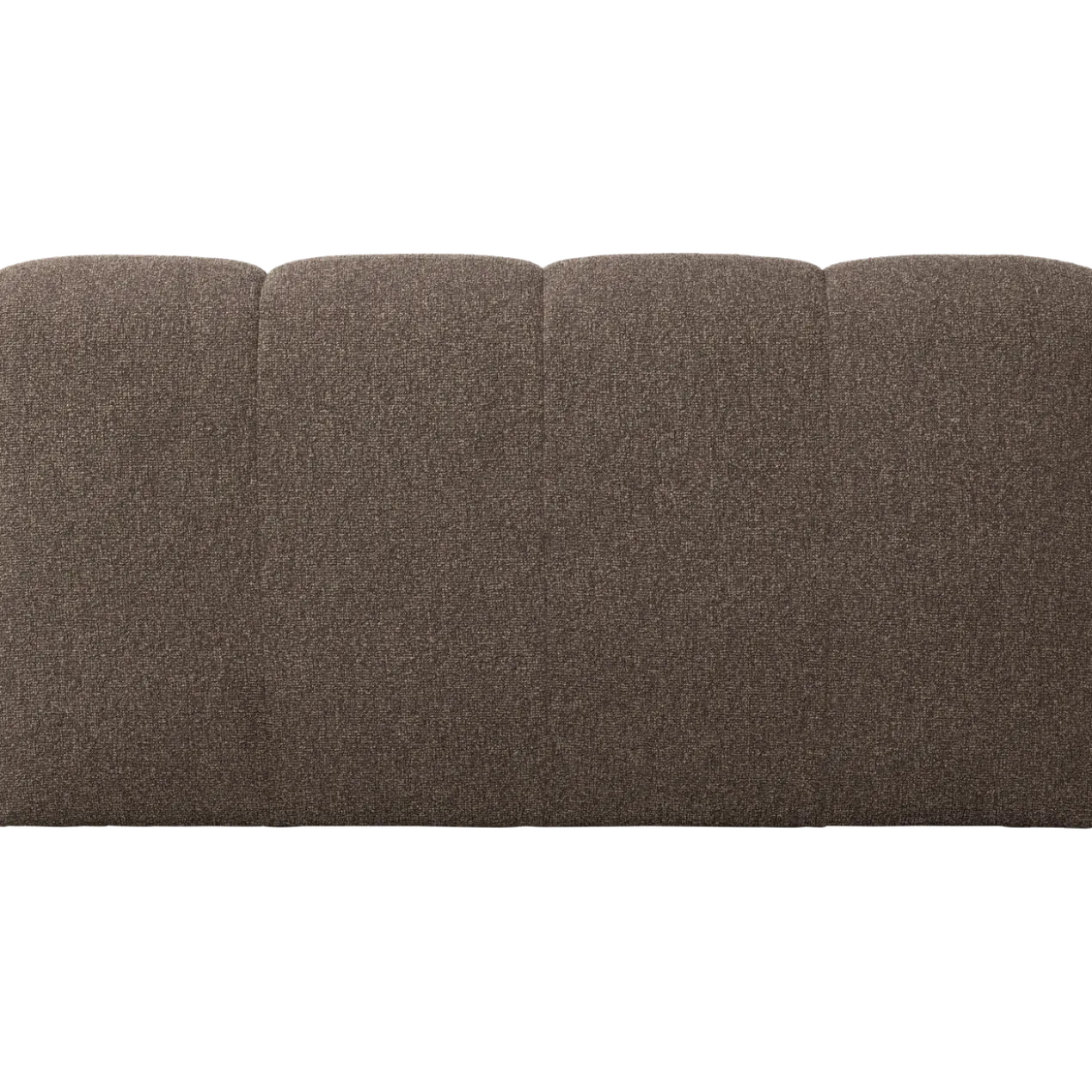 Mojo eetbank 164 cm met rugleuning boucle bruin melange