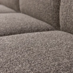 Mojo eetbank 164 cm met rugleuning boucle bruin melange