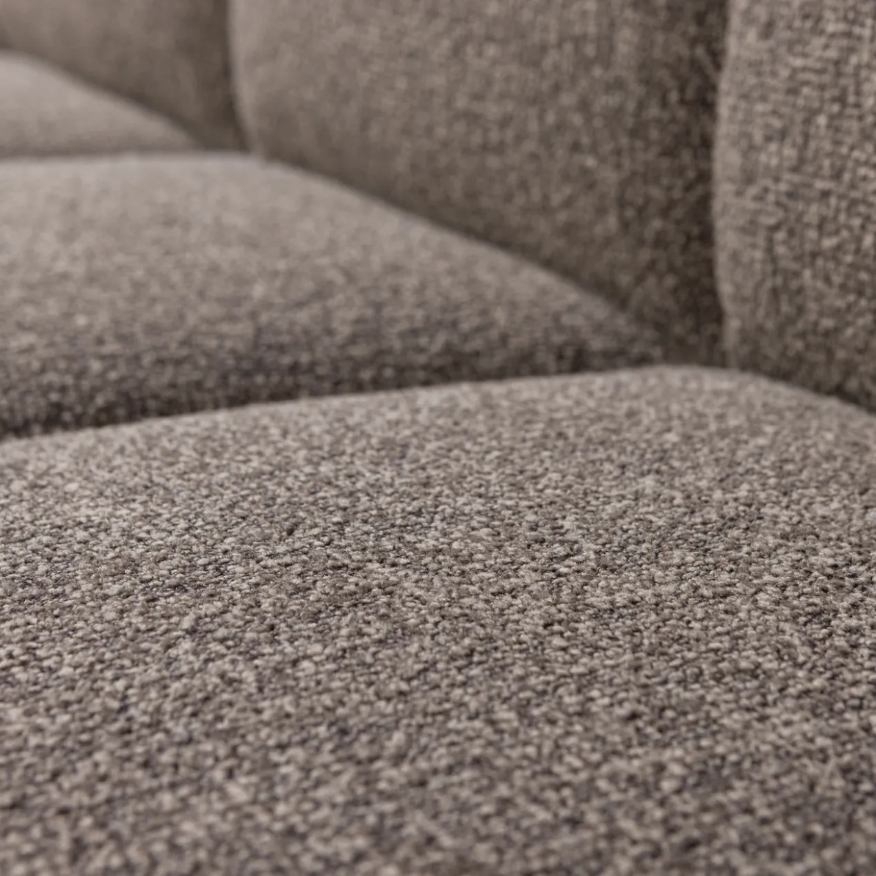 Mojo eetbank 164 cm met rugleuning boucle bruin melange