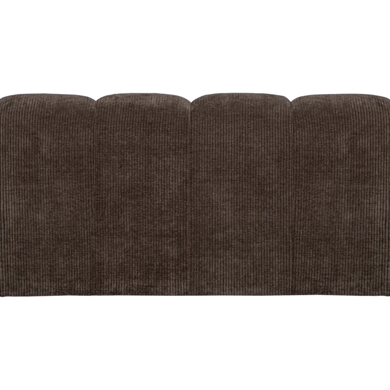 Mojo eetbank 164 cm met rugleuning ribstof bruin