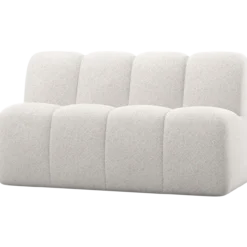 Mojo eetbank 164 cm met rugleuning wollig ecru