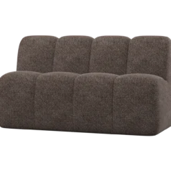 Mojo eetbank 164 cm met rugleuning wollig bruin