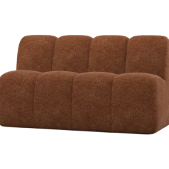 Mojo eetbank 164 cm met rugleuning wollig roestbruin