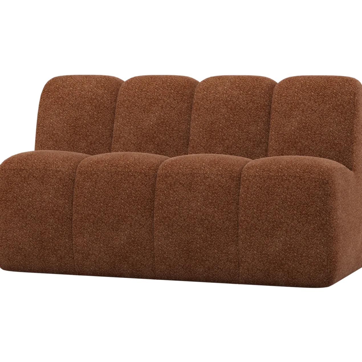 Mojo eetbank 164 cm met rugleuning wollig roestbruin
