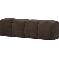 Mojo eetbank 164 cm ribstof bruin